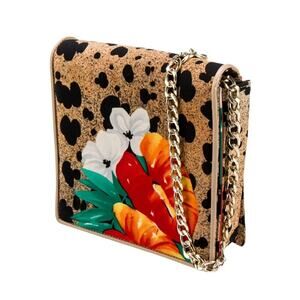 Rianna + Nina OAK Floral Print Chain Boom Boom Shoulder Bag